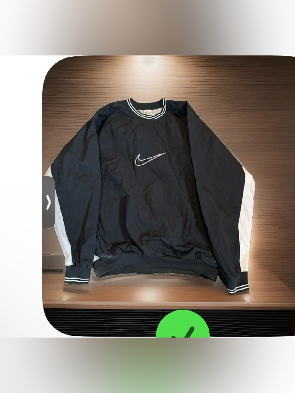 Vintage Nike 90s  Black and Gray Crewneck Windbreaker Jacket - Men's